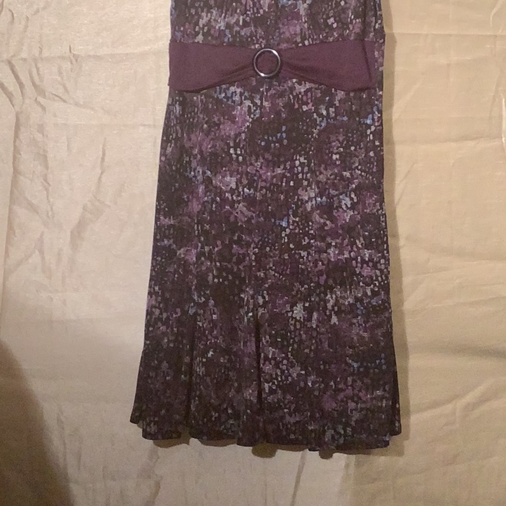 Perceptions Purple Sleeveless Sheath Midi Dress - Picture 3 of 5